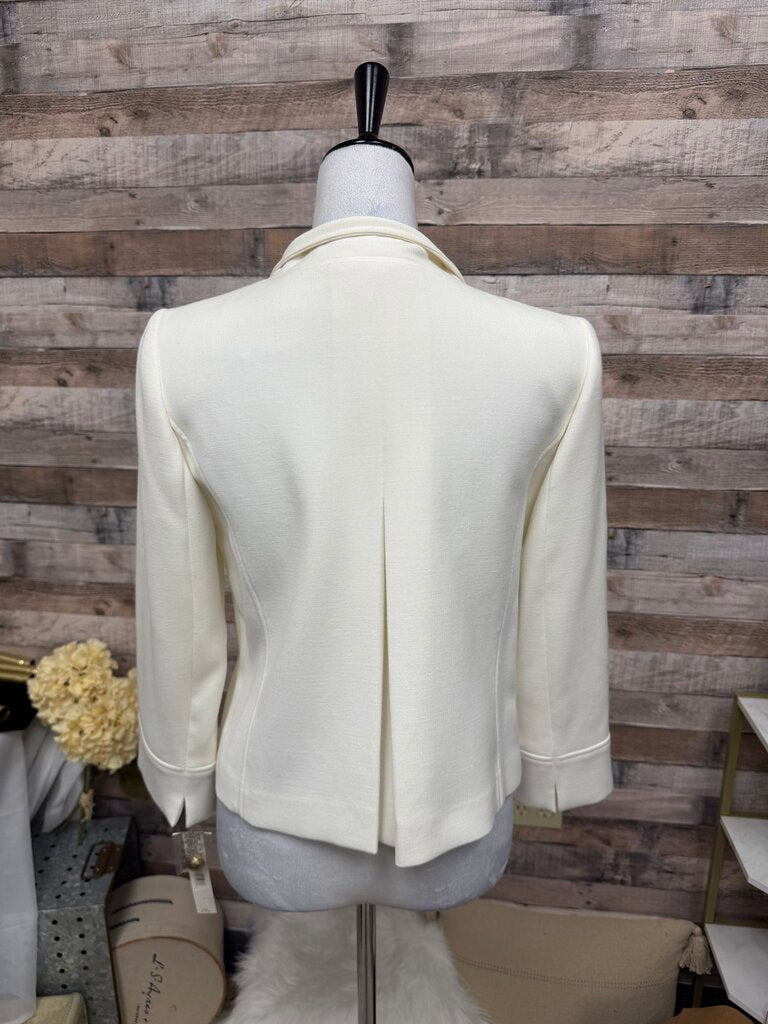 NWT Alex Marie Off White Cropped Blazer w/Gold Buttons