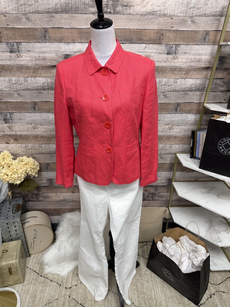 Talbot's Irish Linen Pink/Red Blazer