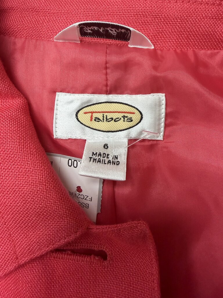 Talbot's Irish Linen Pink/Red Blazer
