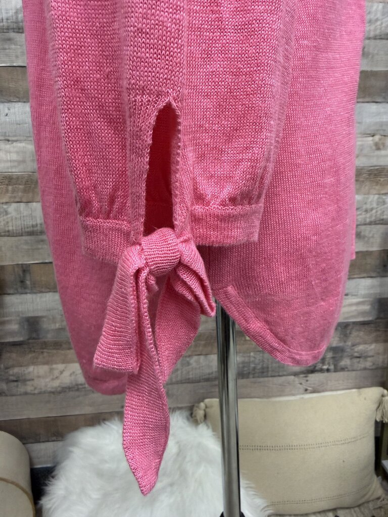 NWT Talbots Coral 3/4 Sleeve Split Neck Sweater