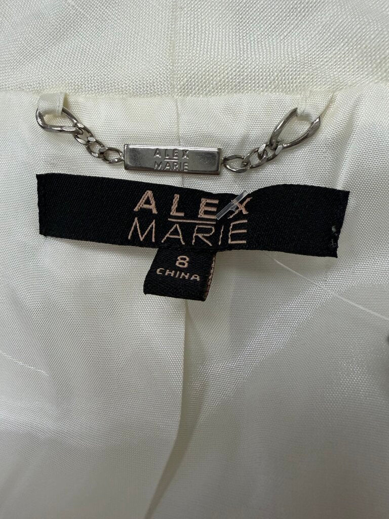 Alex Marie White Cropped Jacket