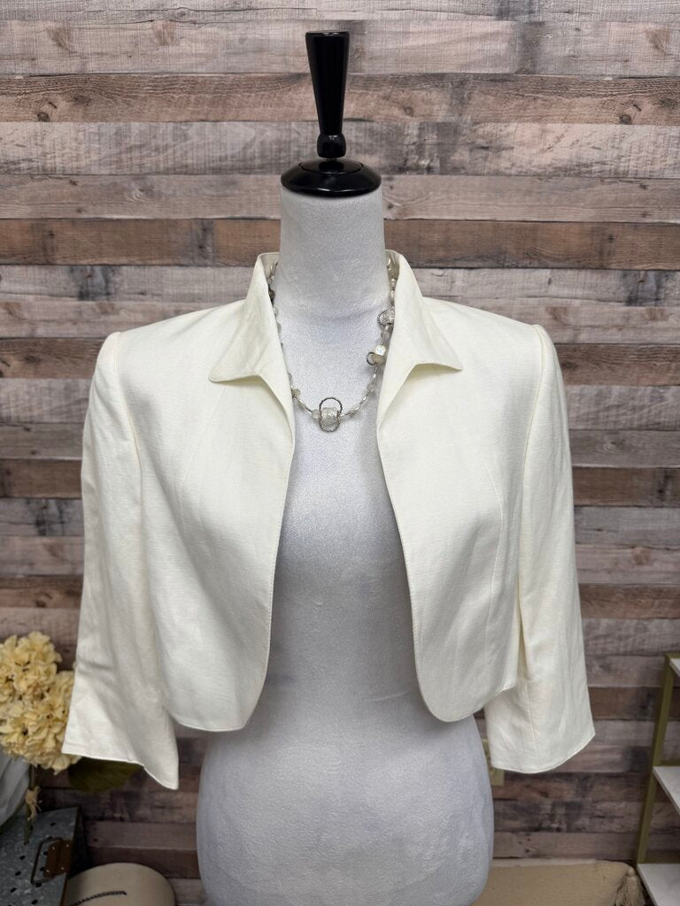 Alex Marie White Cropped Jacket