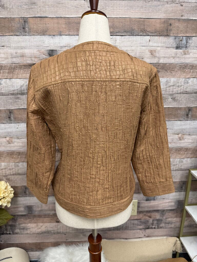 NWT Ruby Rd Camel Textured Button Down