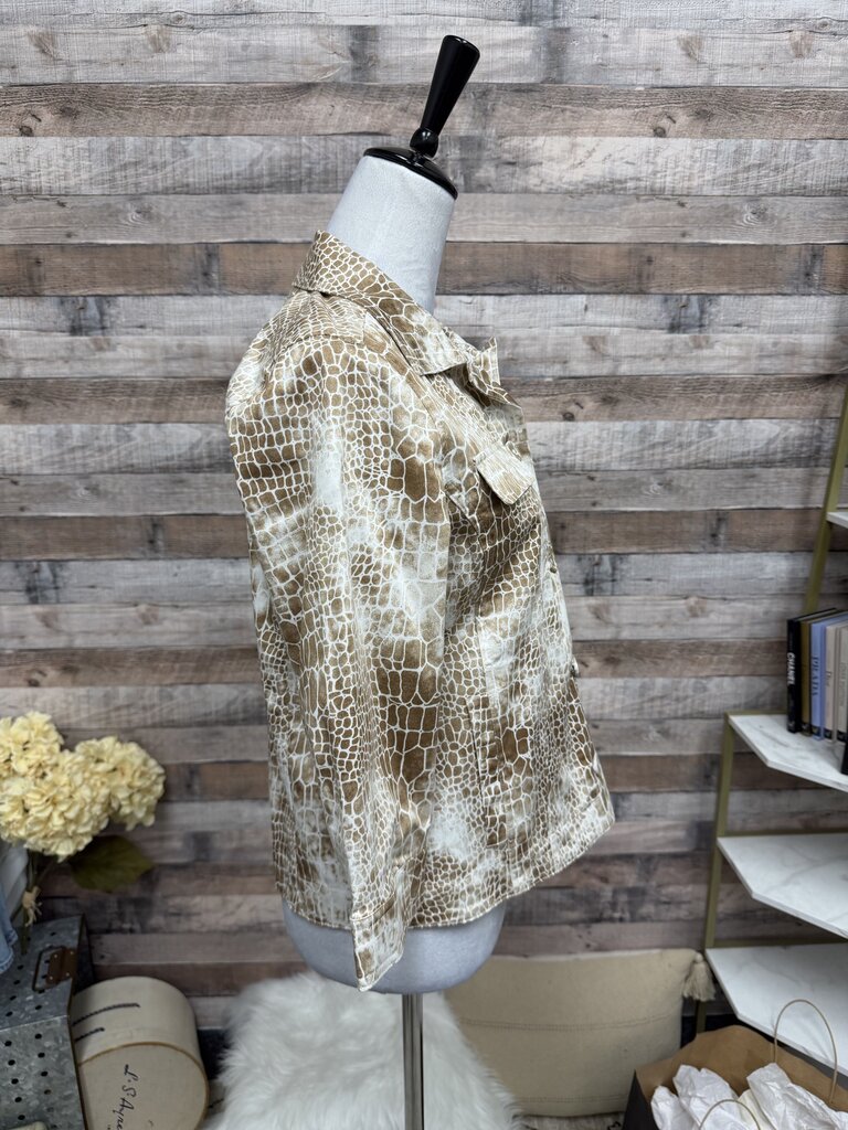 Sportelle Tan & Ivory Animal Print Jacket