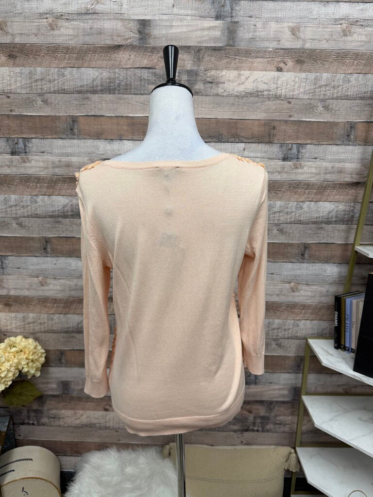 NWT Talbot Peach Ruffle Front Cardigan