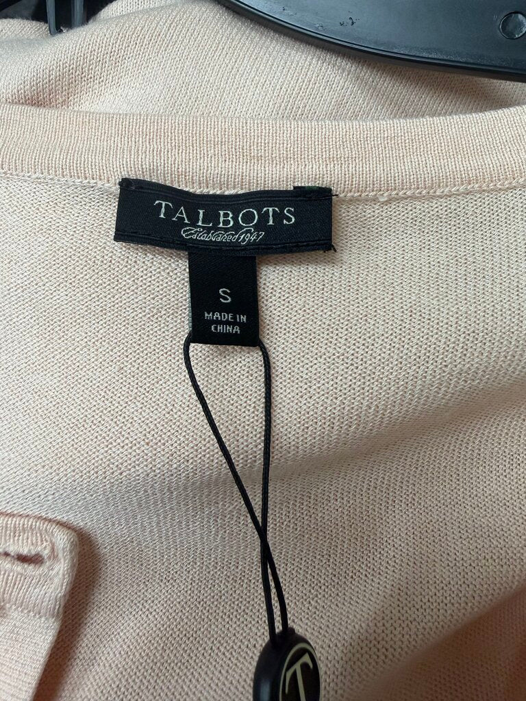 NWT Talbot Peach Ruffle Front Cardigan