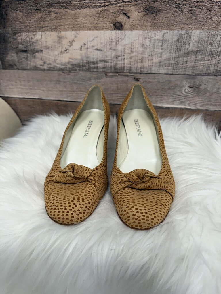 Beltrami Animal Print Knotted Detail Kitten Heel