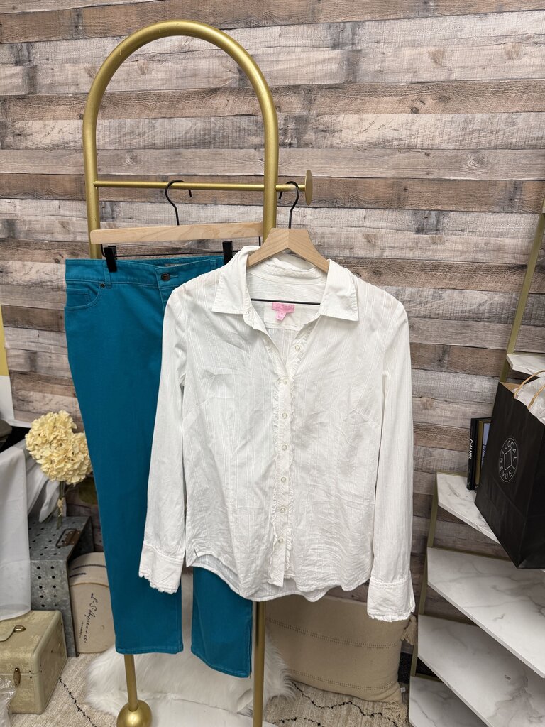 Coldwater Creek Teal Blue Ankle Jeans L