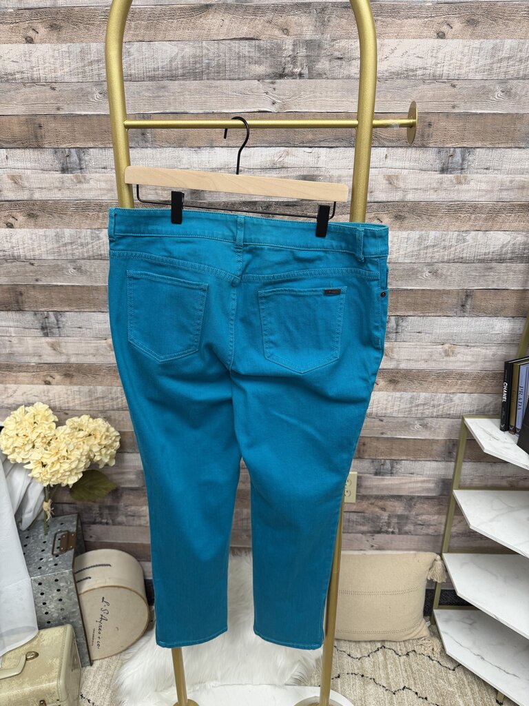 Coldwater Creek Teal Blue Ankle Jeans L