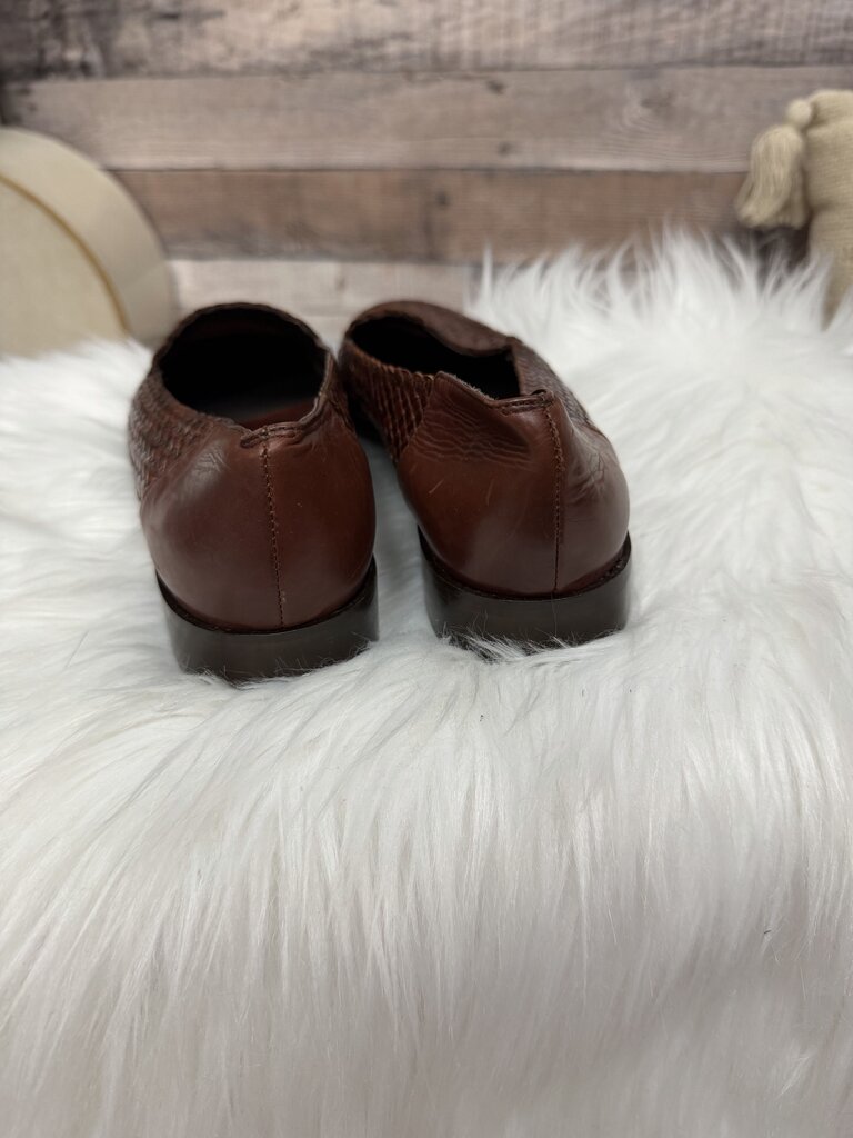 Amalfi Italy Burgundy Woven Leather Loafers