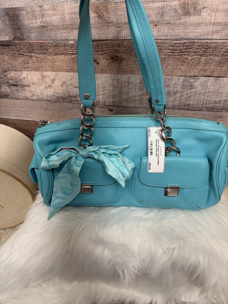 Juicy Couture Teal Leather Shoulder Bag