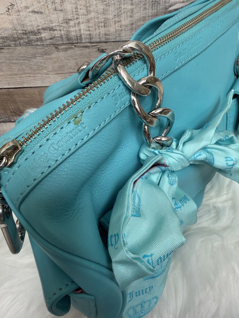 Juicy Couture Teal Leather Shoulder Bag
