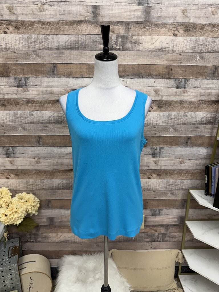 Chico's Aqua Ribbed Tank
