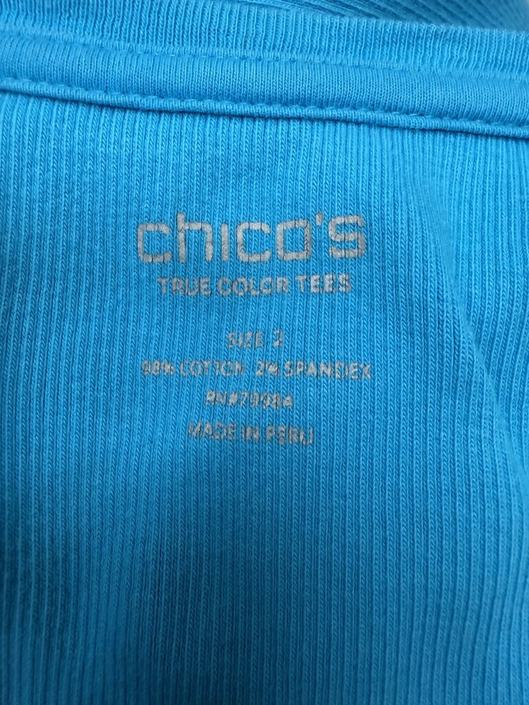 Chico's Aqua Ribbed Tank