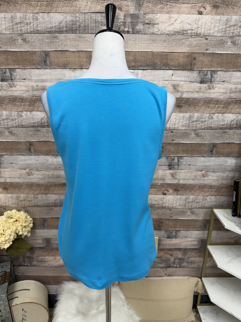 Chico's Aqua Ribbed Tank