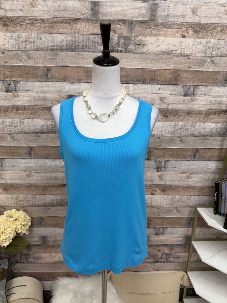Chico's Aqua Ribbed Tank