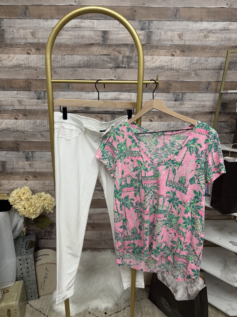 HUE White Skinny Pull-On Jeans