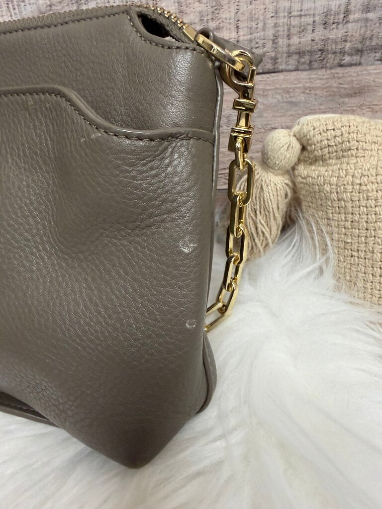 Tory Burch Meyer Chain Taupe Leather Crossbody