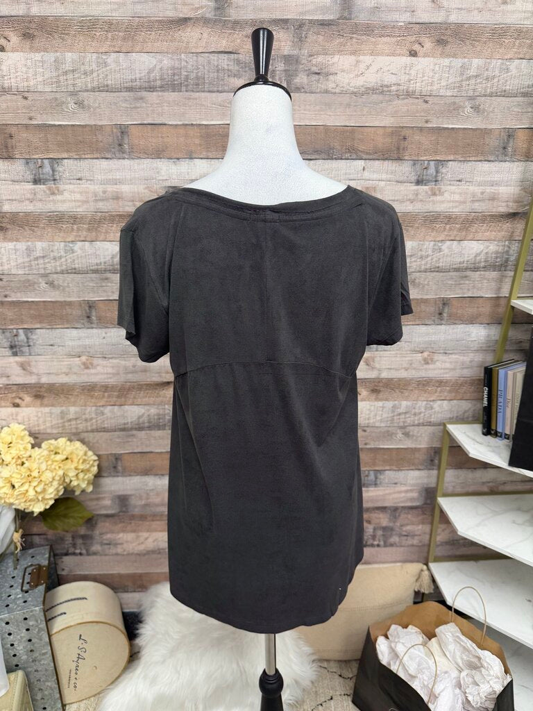 Dylan By True Grit Black Short Sleeve Top M