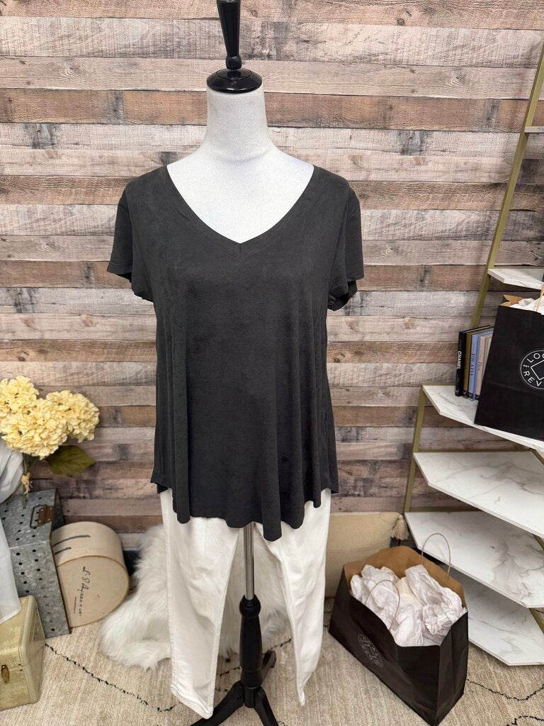 Dylan By True Grit Black Short Sleeve Top M