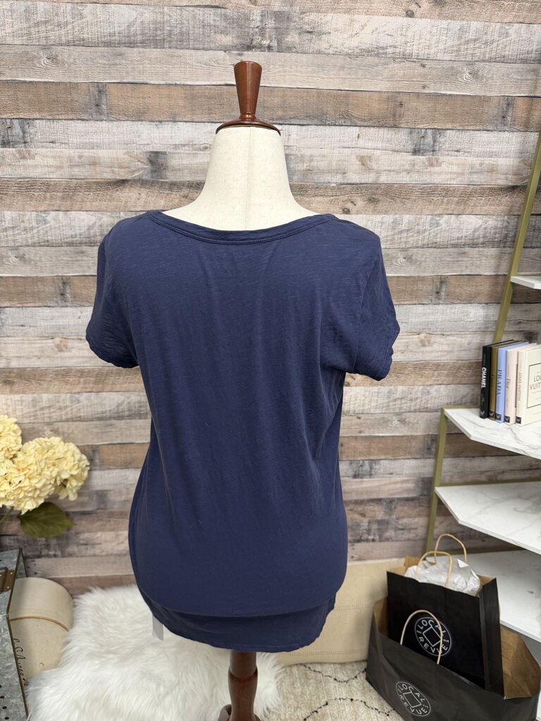 Graham & Spencer Navy Scoop Neck Tee L