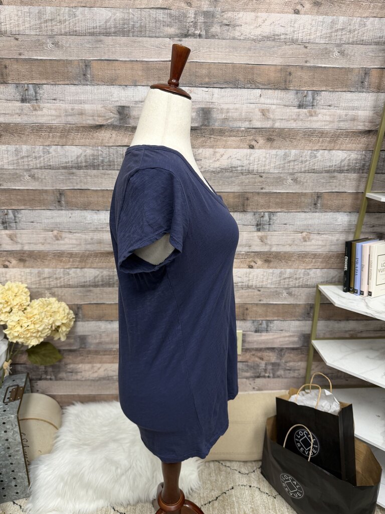 Graham & Spencer Navy Scoop Neck Tee L