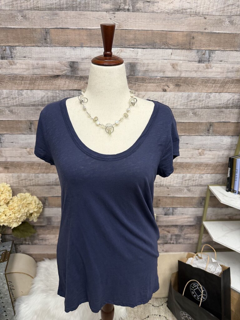 Graham & Spencer Navy Scoop Neck Tee L