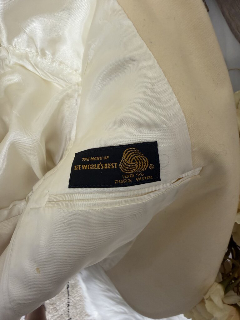 Cream 100% Wool Blazer
