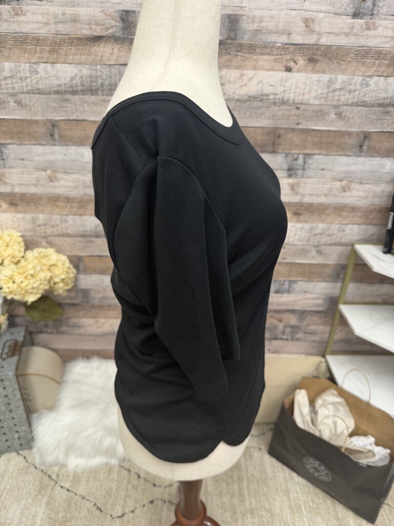 Talbots Black Shorts Sleeve Tee L