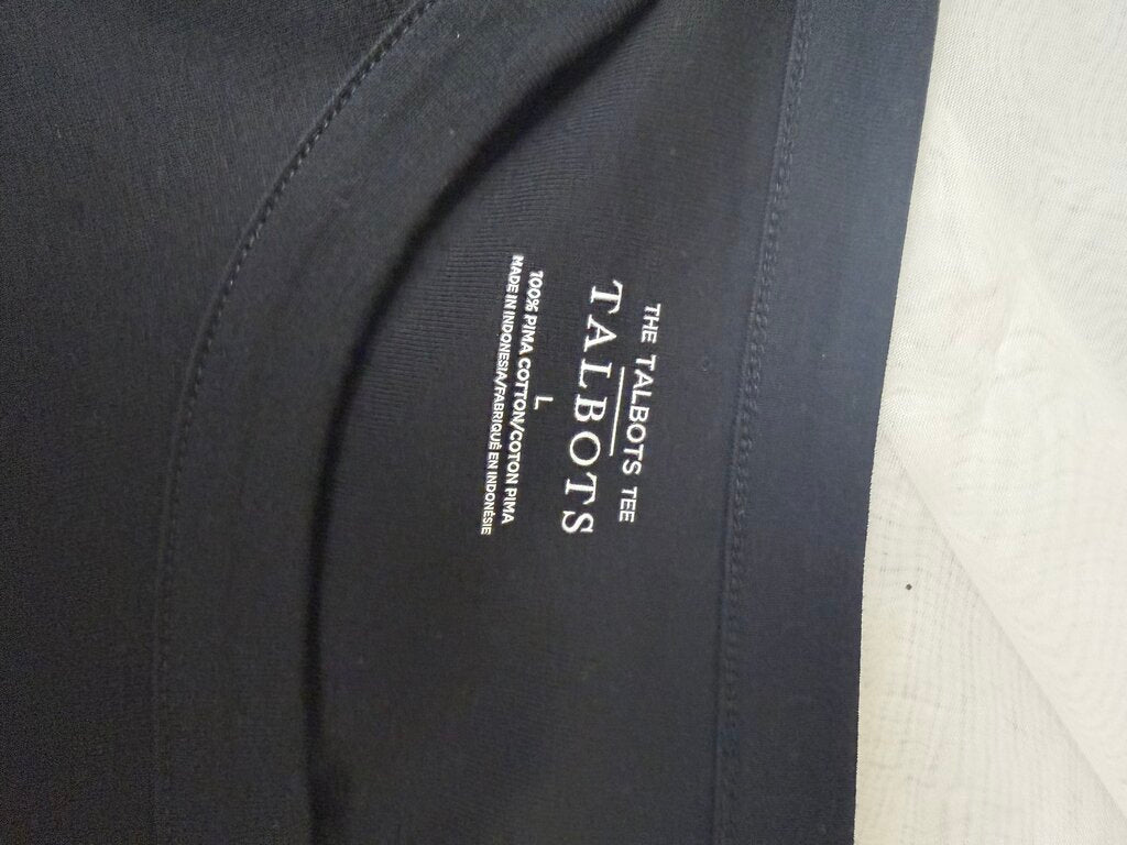 Talbots Black Shorts Sleeve Tee L