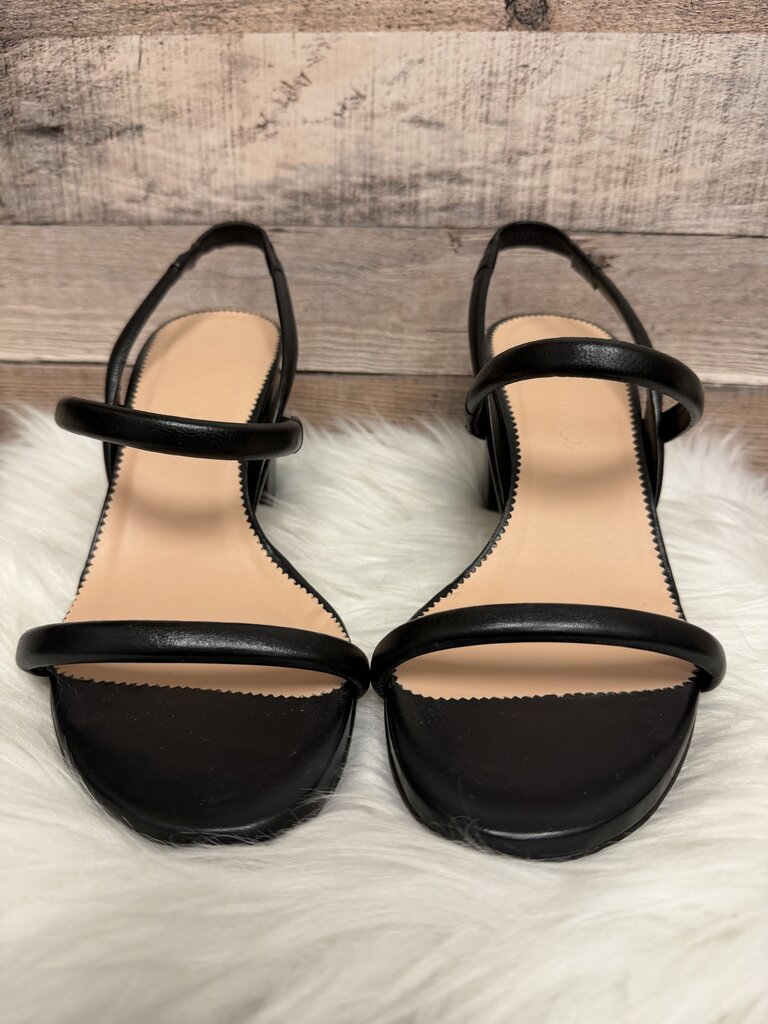 J.Crew Black Leather Strappy Sandals 8