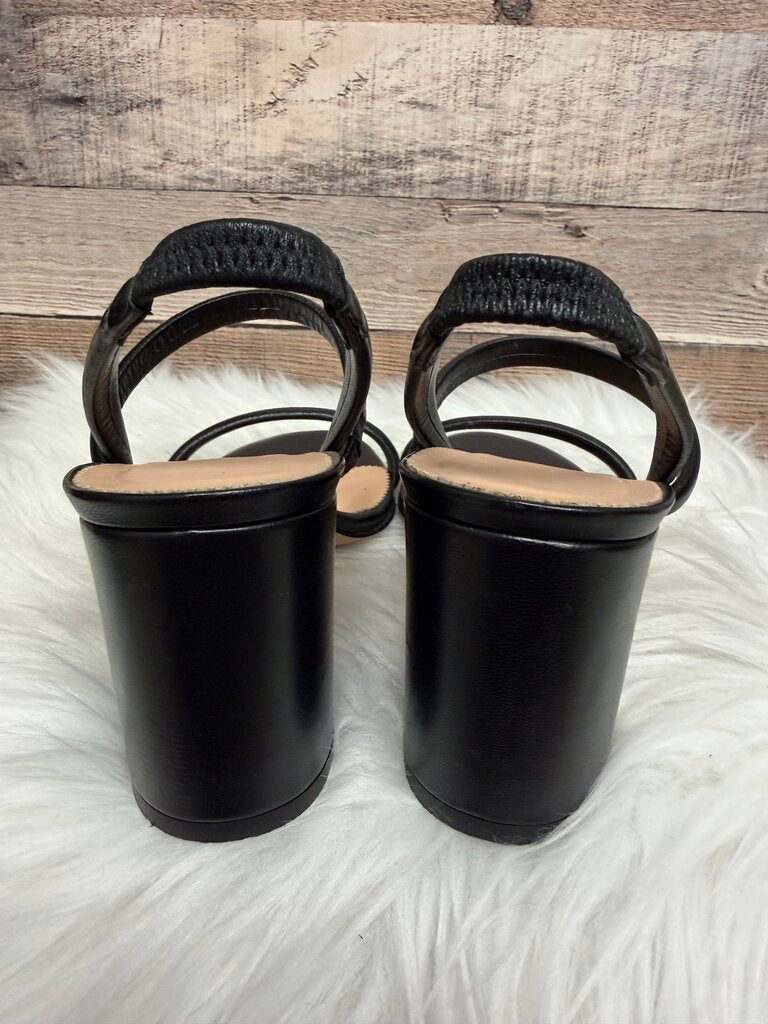J.Crew Black Leather Strappy Sandals 8
