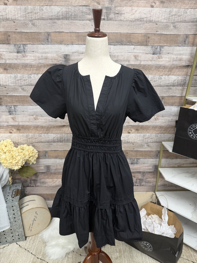 Anthropologie Black Mini Dress S