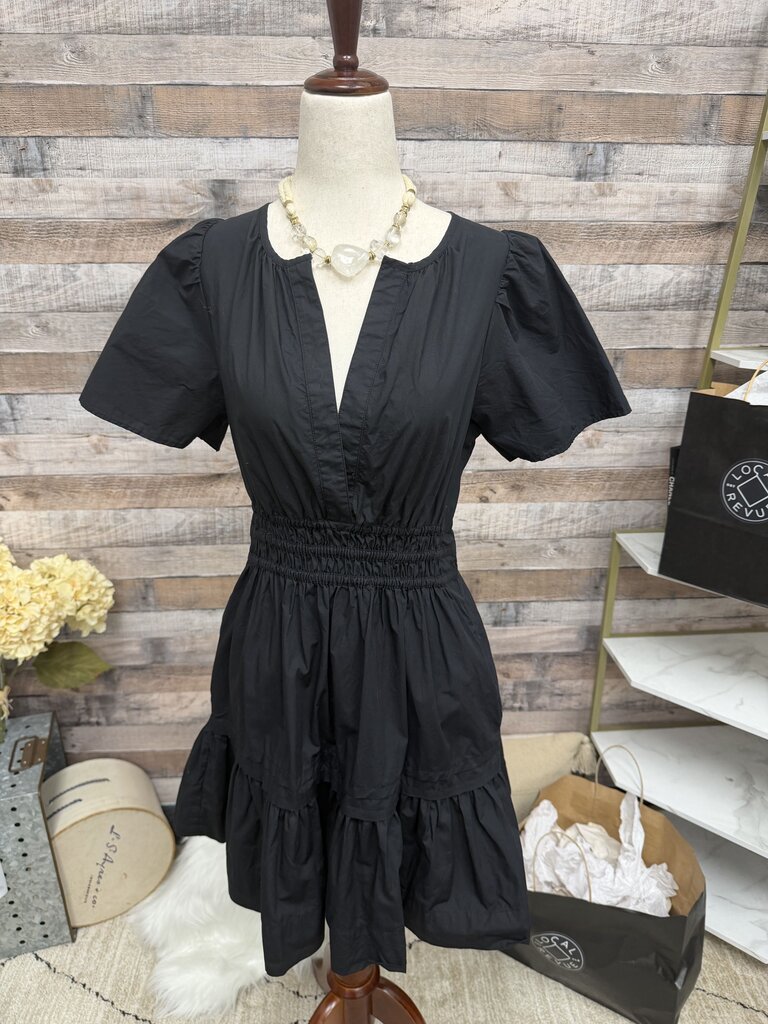 Anthropologie Black Mini Dress S
