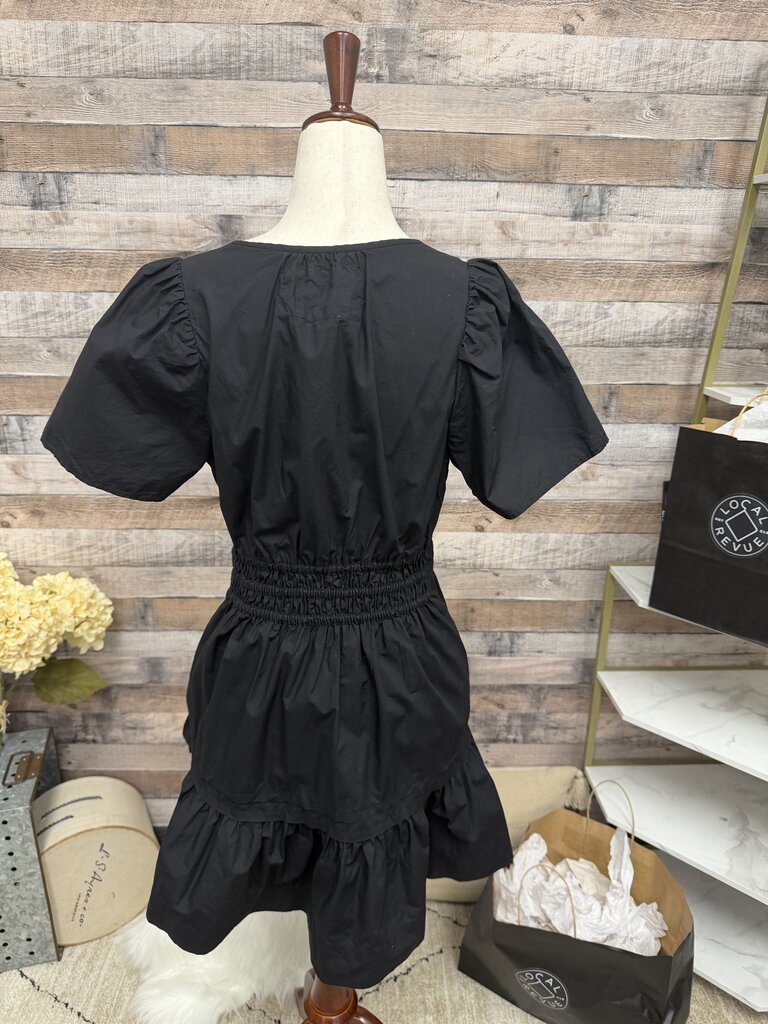 Anthropologie Black Mini Dress S