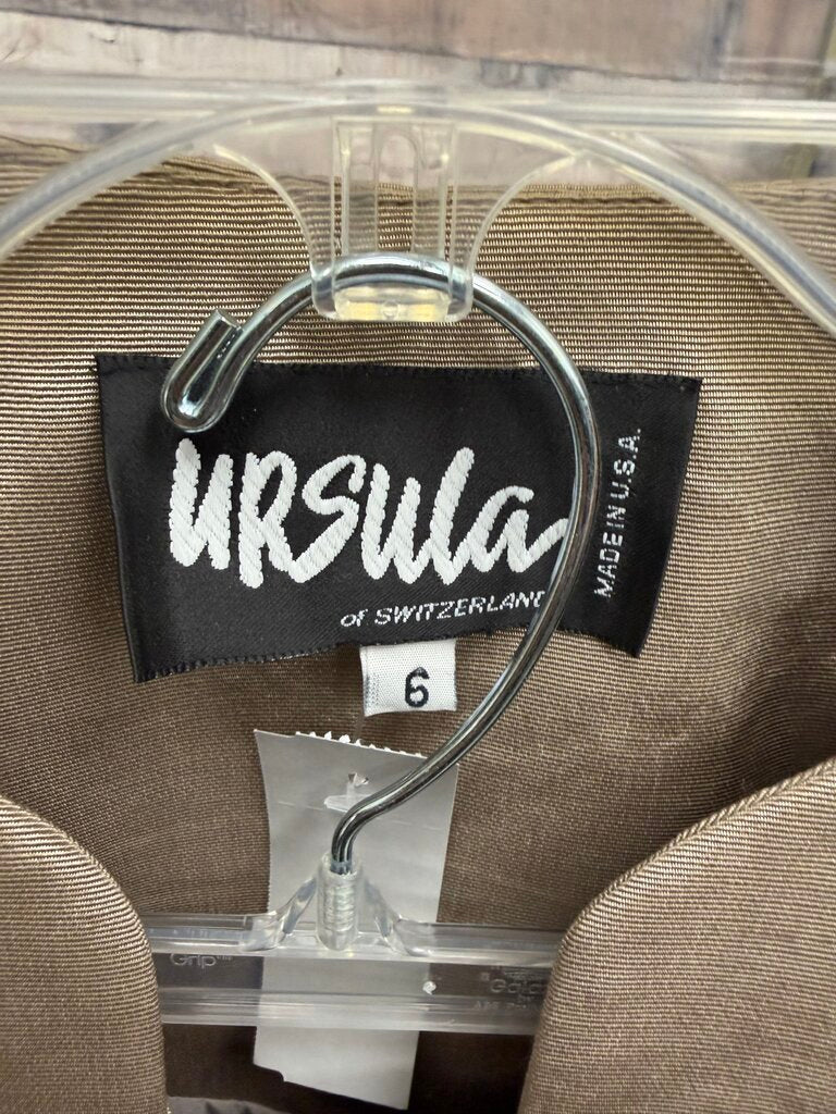 Ursula of Switzerland Silk Two Piece Blazer & Skirt w/Rhinestone Appliqué