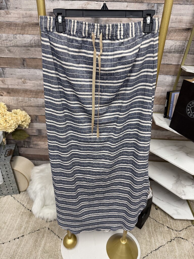 Corey Lynn Calter Blue & White Striped Skirt XS