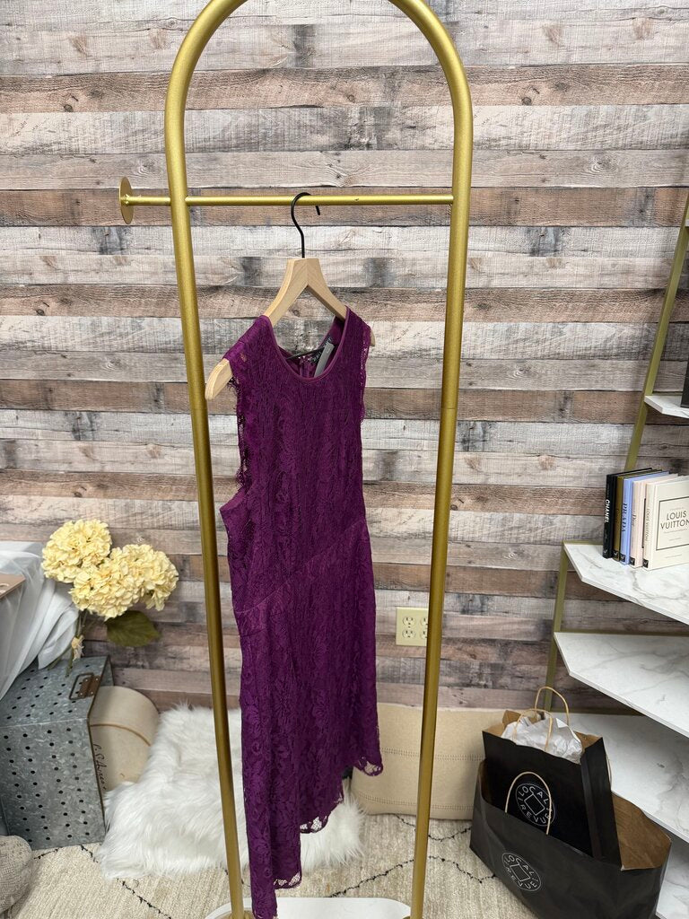 Brixon Ivy Purple Sleeveless Lace Dress M