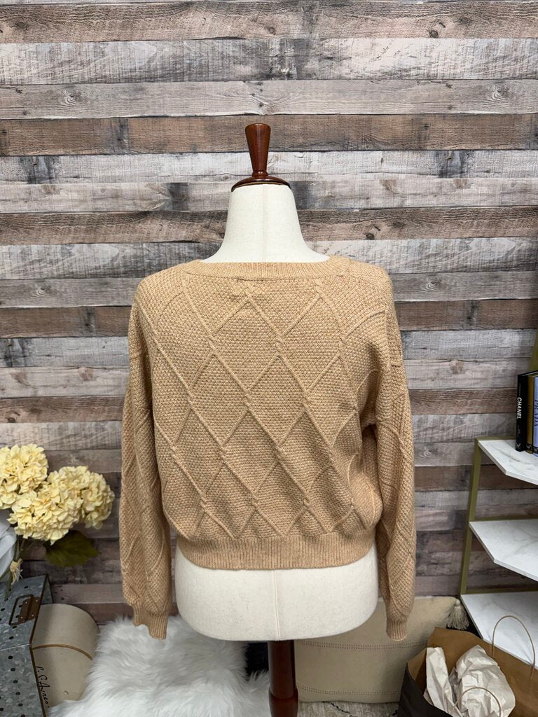 Dreamers By Debut Brown Cropped Sweater L