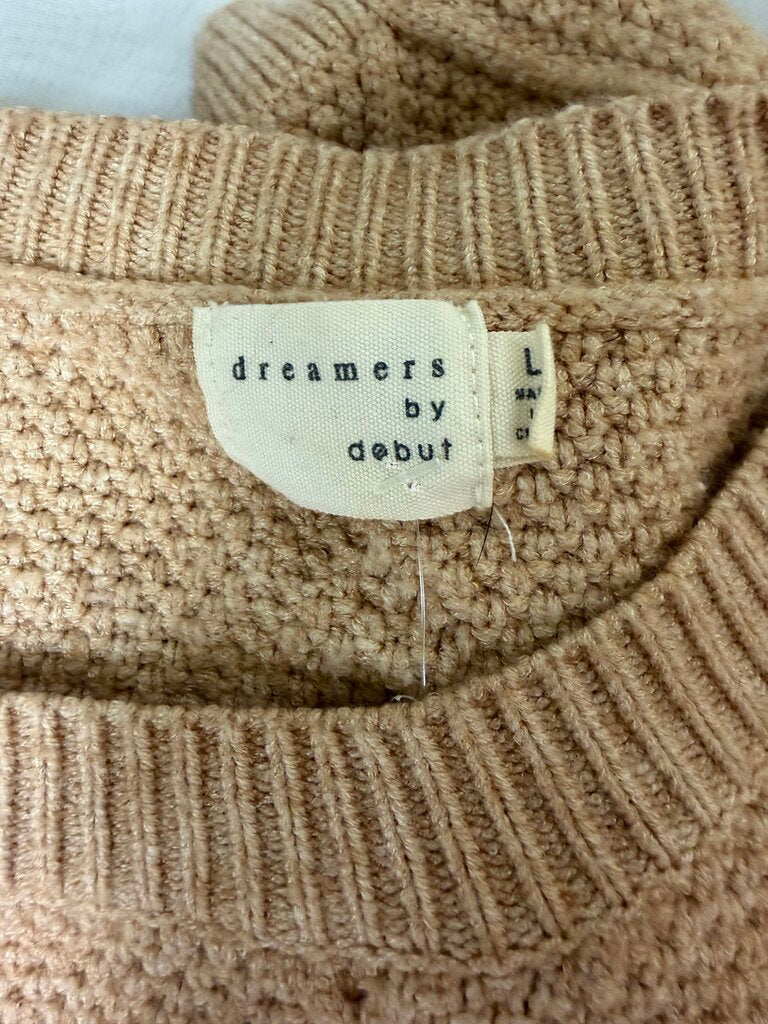 Dreamers By Debut Brown Cropped Sweater L