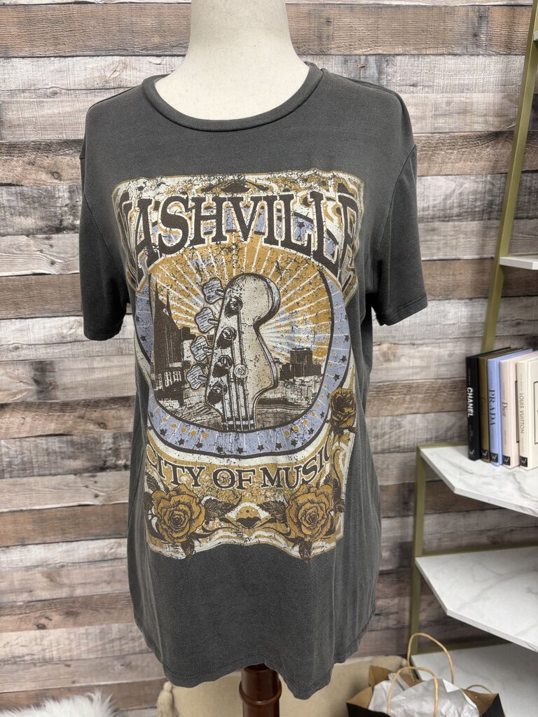 Altar'd State Grey Nashville Music City Graphic Tee S