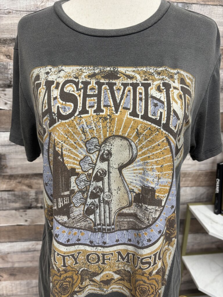 Altar'd State Grey Nashville Music City Graphic Tee S