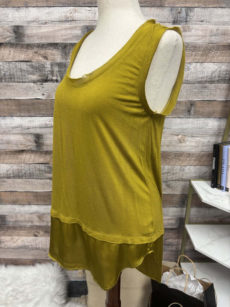 Peyton Jenson Yellow Sleeveless Tank Top S