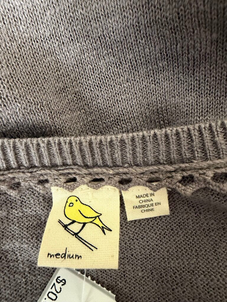 Anthropolgie Grey Textured Knit Pullover M