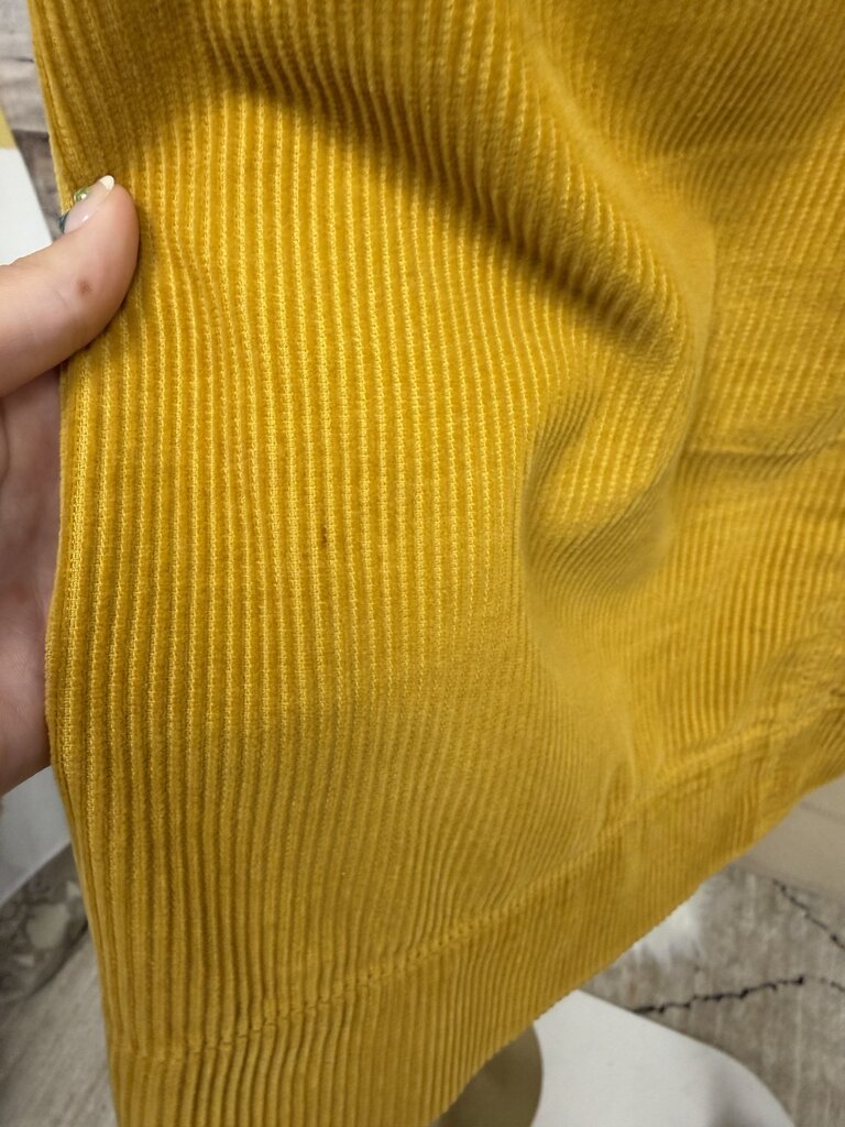 Loft By Ann Taylor Yellow Corduroy Mini Skirt 6