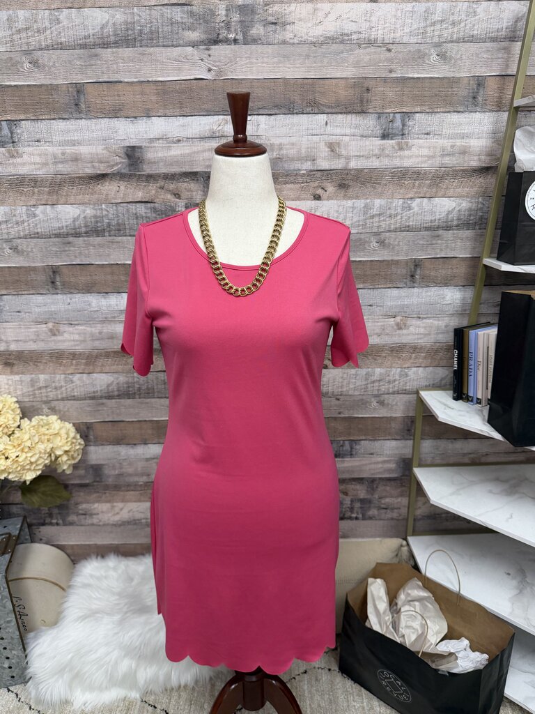 Pink Short Sleeve T-Shirt Dress M