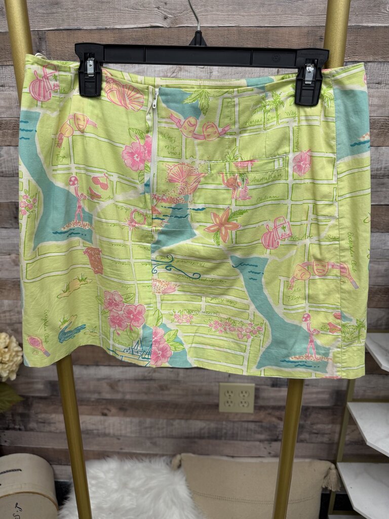Lily Pulitzer Green & Pink Skirt