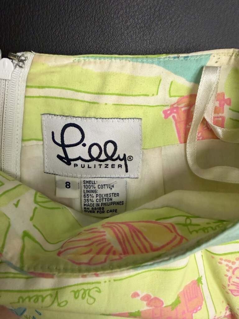 Lily Pulitzer Green & Pink Skirt