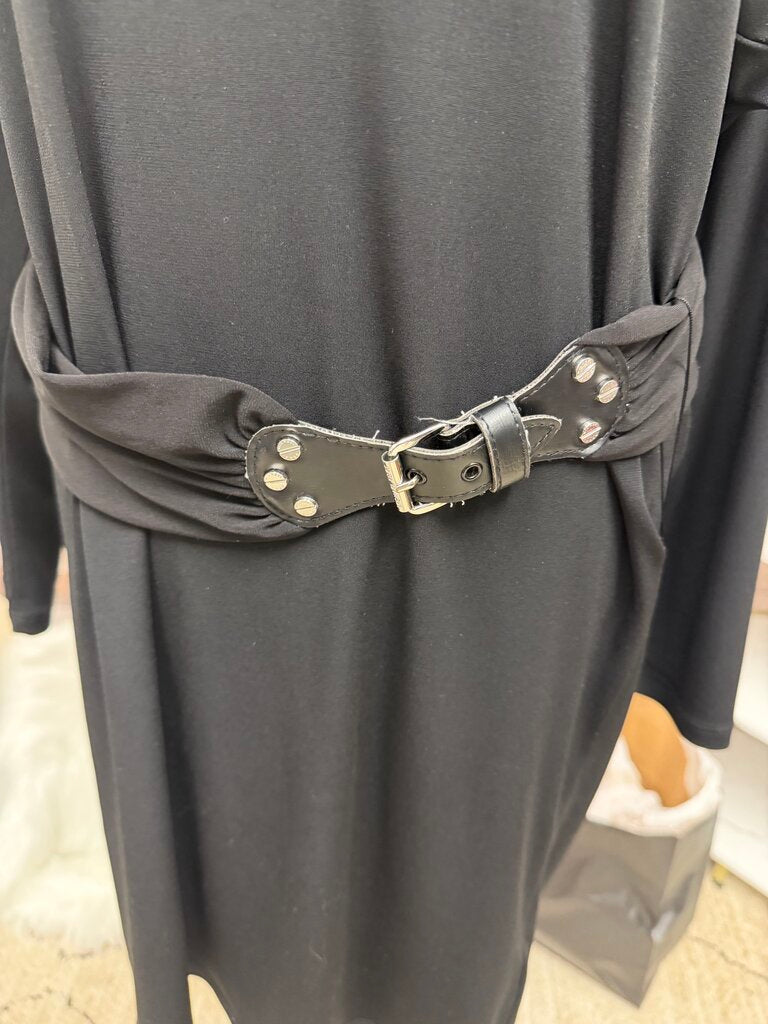 Michael Kors Black Long Sleeve Dress With Belt