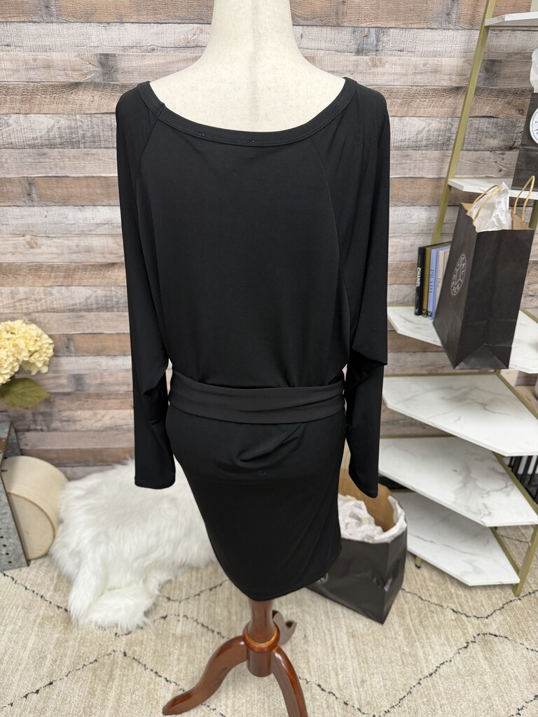 Michael Kors Black Long Sleeve Dress With Belt